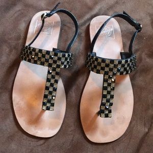 Pair of beaded Sandles by Vintage Jeffery Campbell